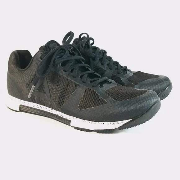 Reebok Speed TR 2.0 Women's Running Sneakers Shoes Size 7.5 Black White Trainer - Picture 3 of 9